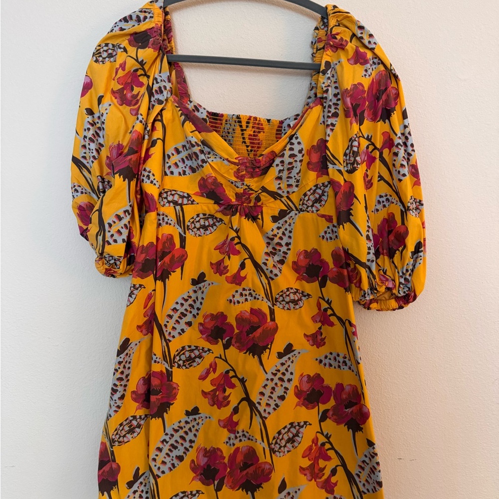 A.L.C. Floral Yellow and Red Women's Top Size 8